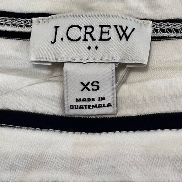 J Crew three-quarter sleeve striped cotton shirt size XS nautical beachy NWT - Picture 10 of 10